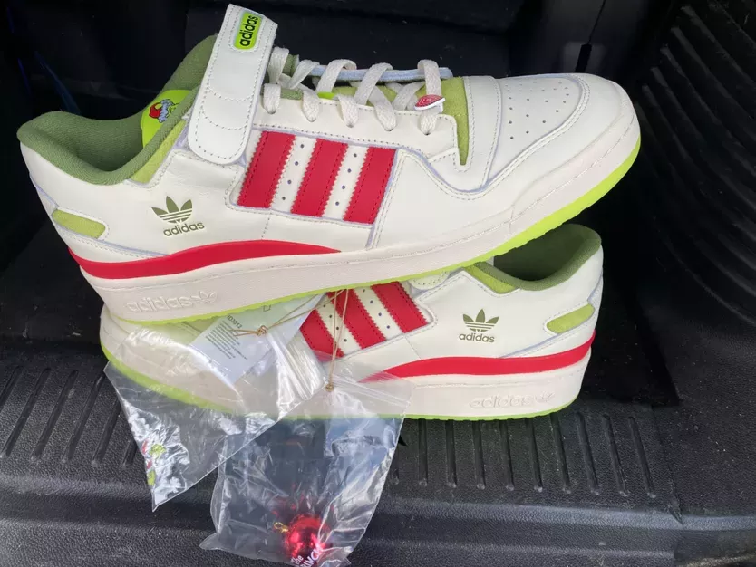 Adidas Forum 84 Low Red Stripe “grinch” size 13m