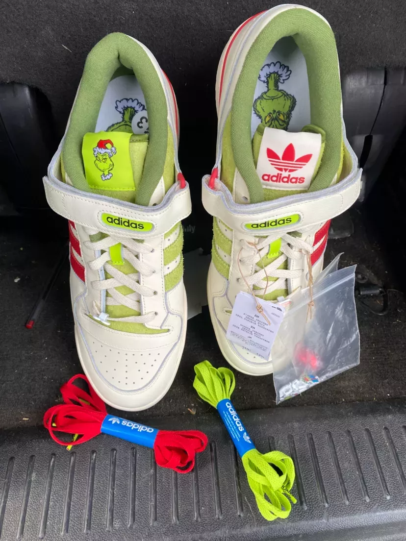 Adidas Forum 84 Low Red Stripe “grinch” size 13m