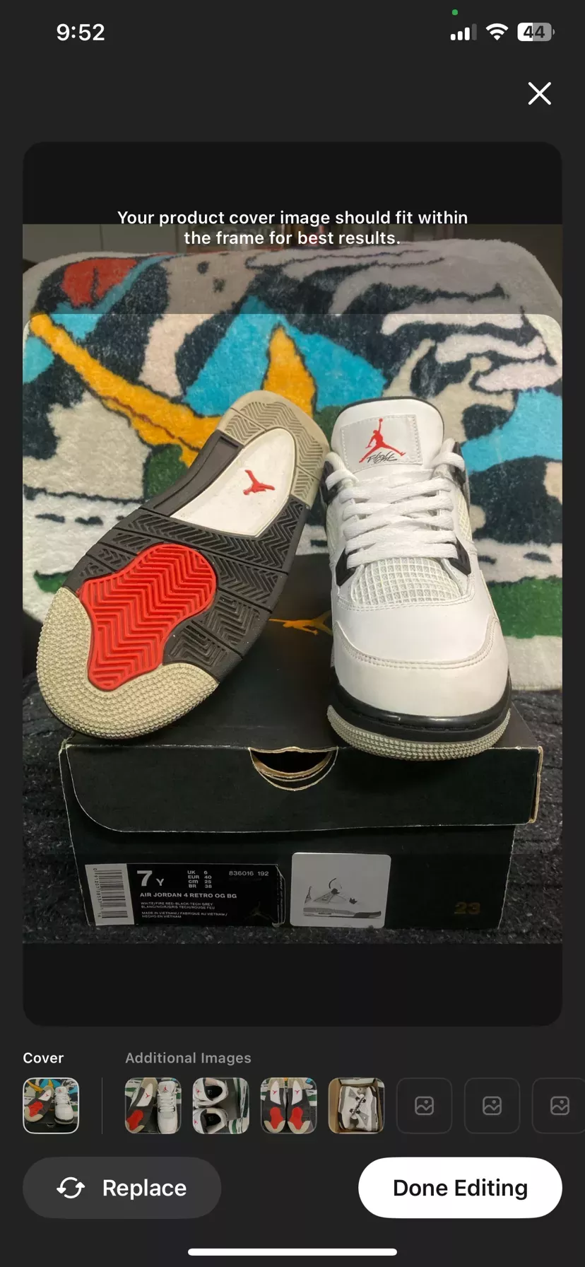 Air Jordan 4 Retro White Oreo (7y)