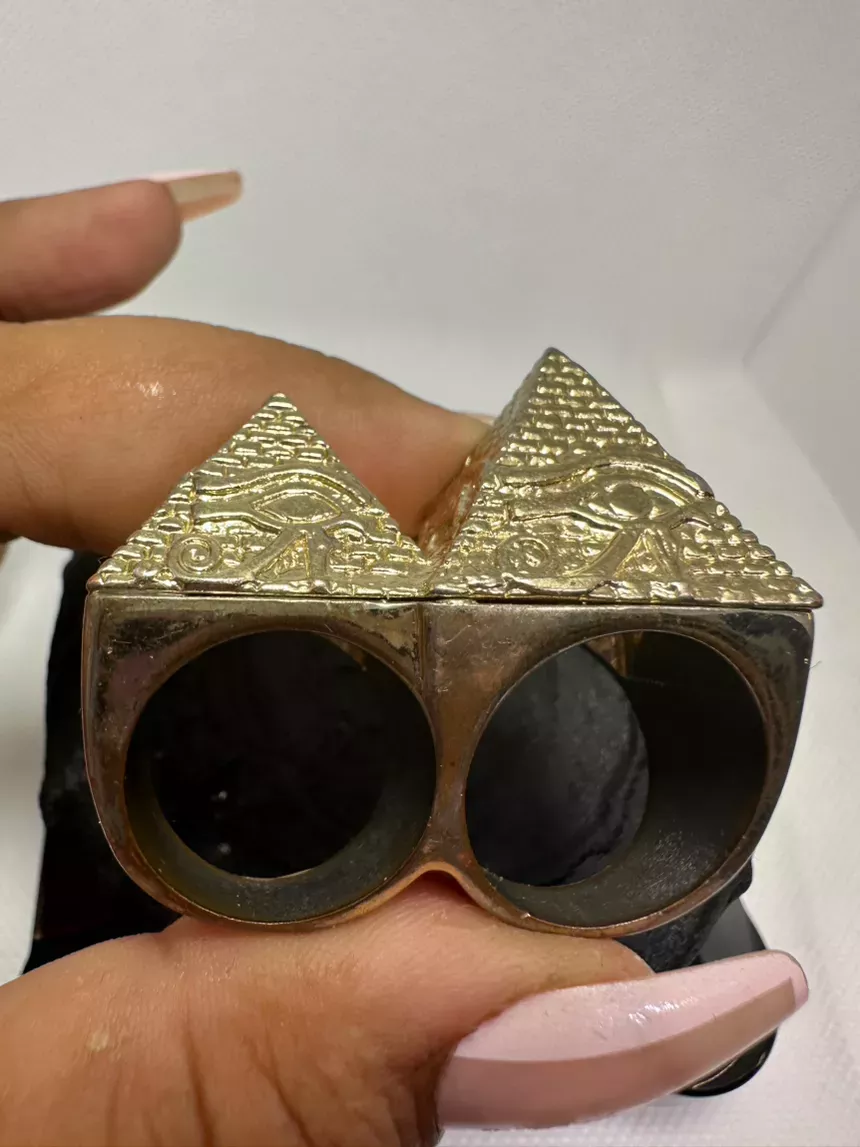 Bold Pyramid Gold Ring