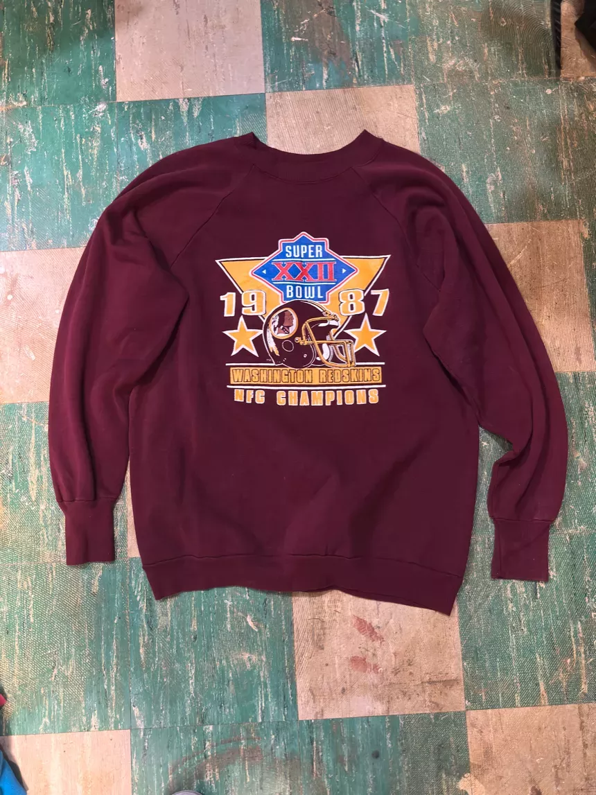 1987 Super Bowl XXII Washington Redskins Sweatshirt