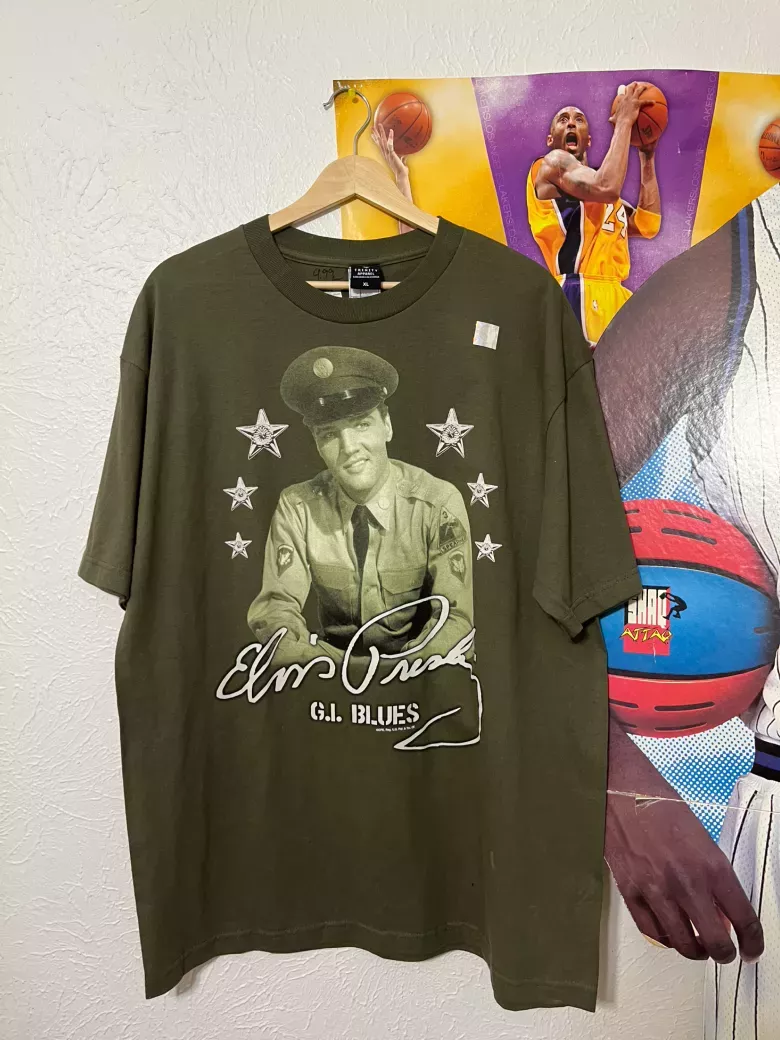 Vintage Elvis Presley G.I. Blues Olive T-Shirt