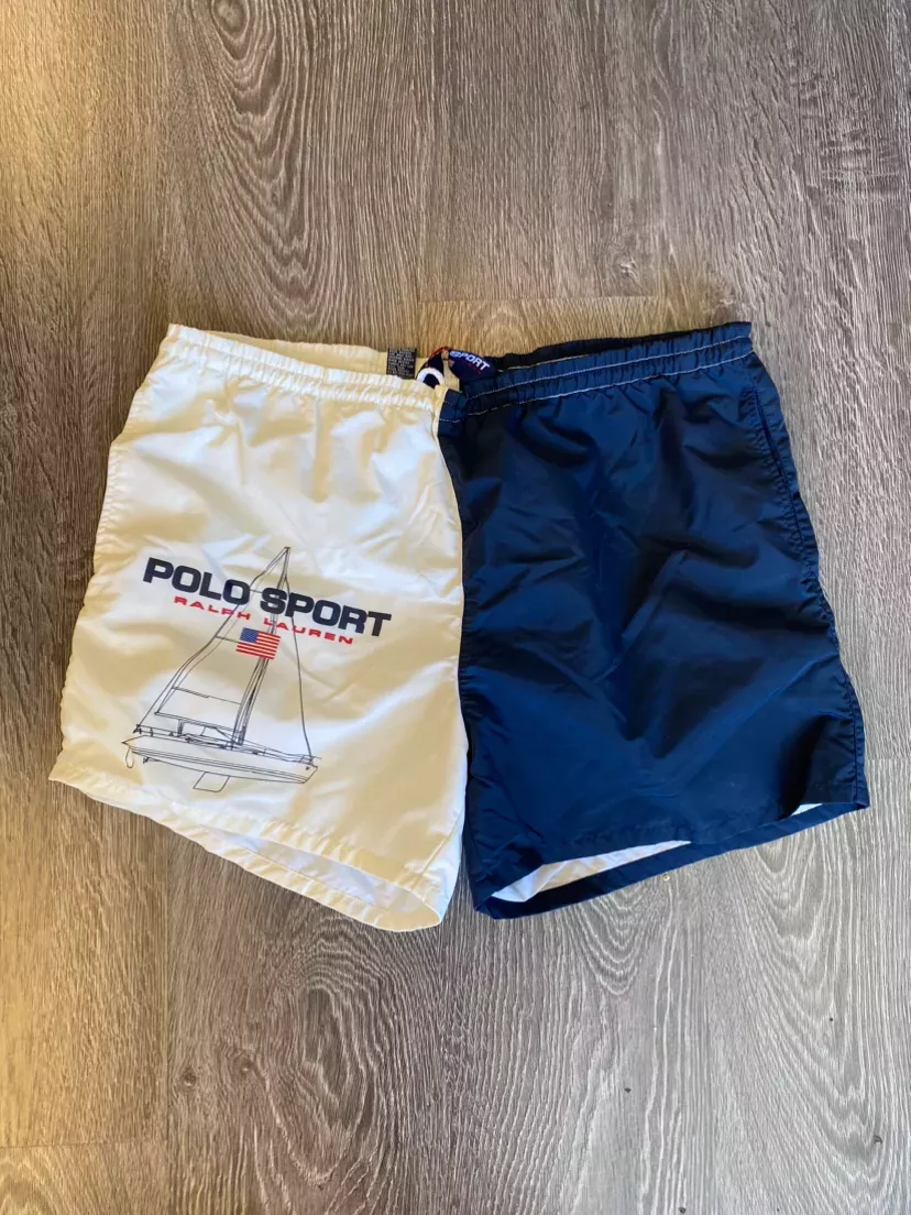 Polo Sport Color Block Swim Trunks Size Large