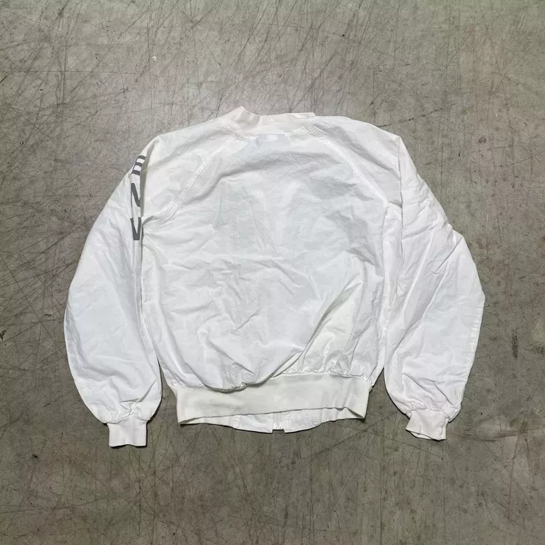 Vintage 90s White BMW Car Logo Skater Zip Up Jacket