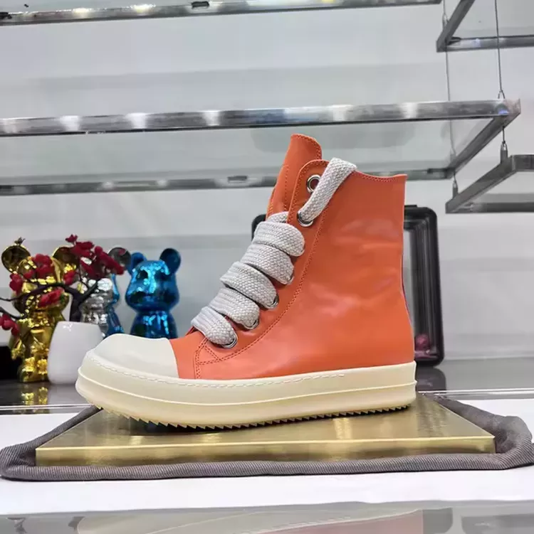 New size 12 Rick Owens Jumbo Lace Leather Orange