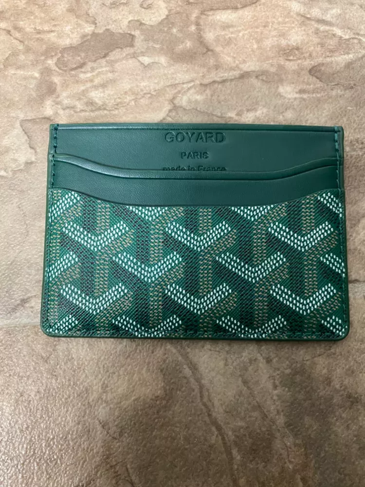 New Goyard Green Card Holder