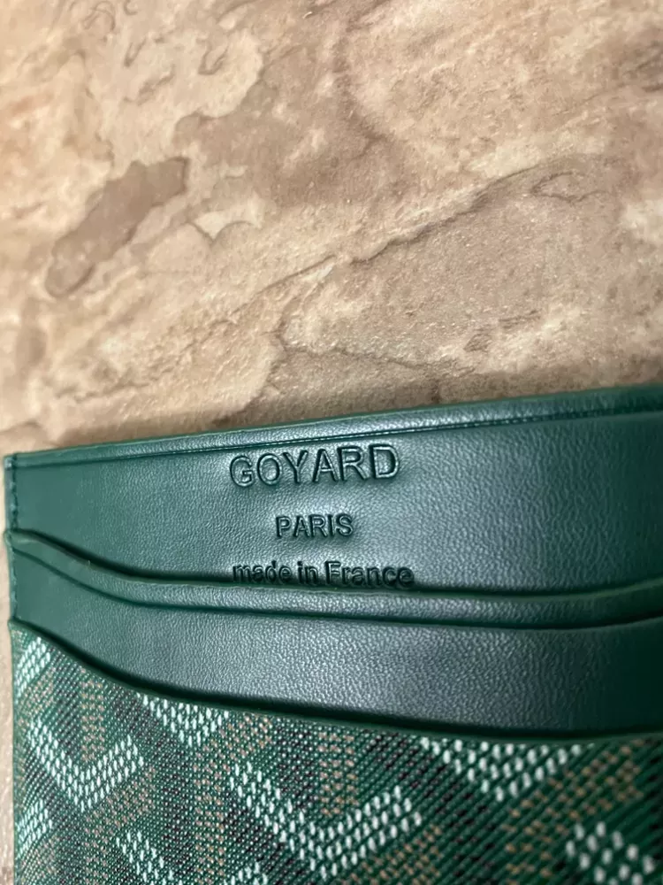 New Goyard Green Card Holder