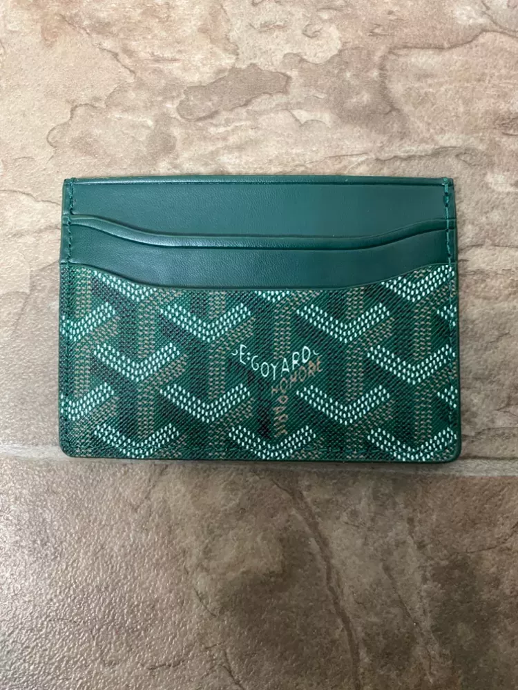 New Goyard Green Card Holder