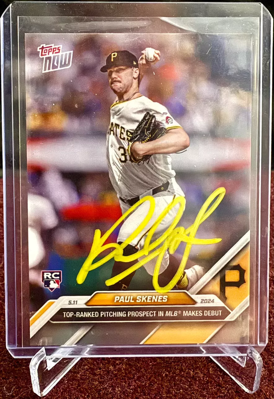Topps Now Paul Skenes Auto Rookie Card
