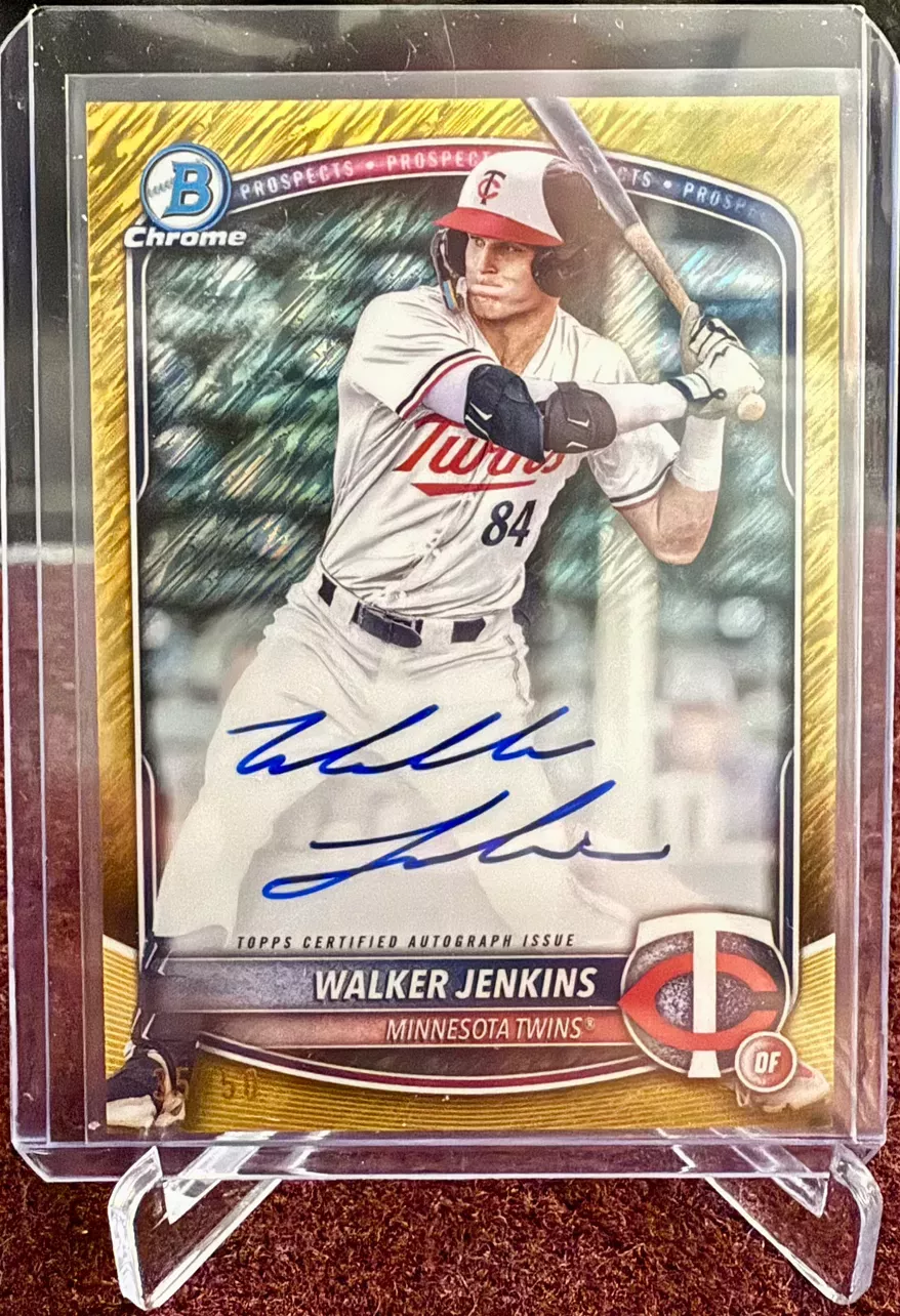 2025 Bowman Chrome Walker Jenkins Auto Gold Shimmer 35/50