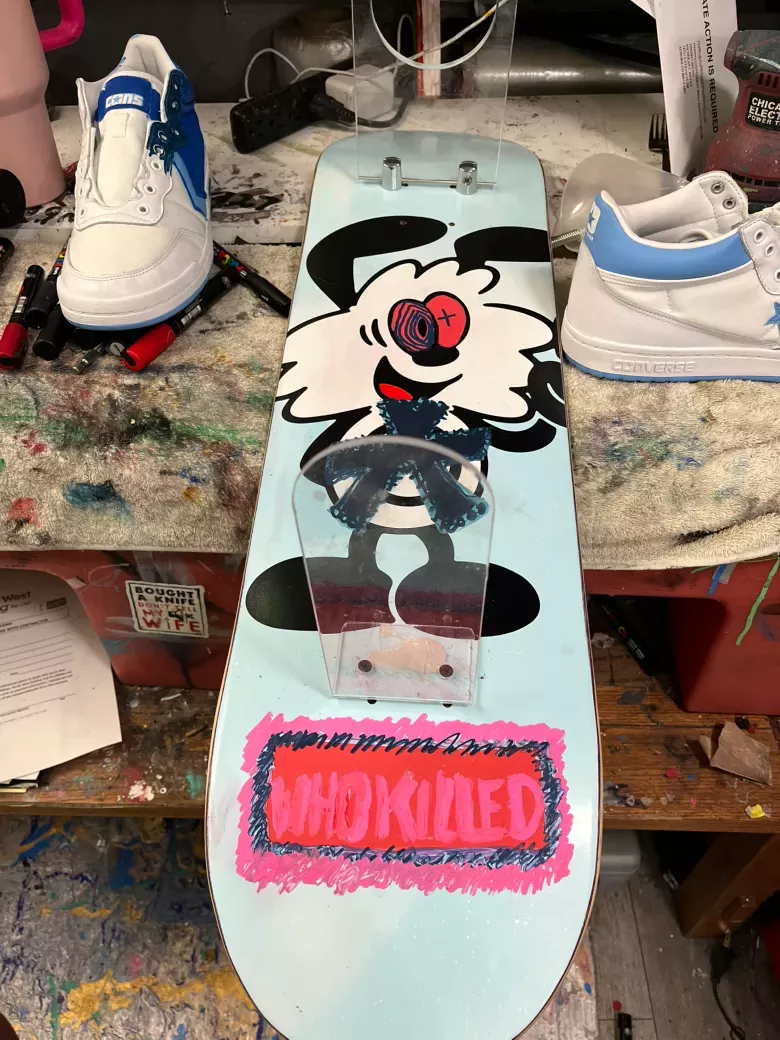 Custom Skateboard Deck - "Who Killed" Art