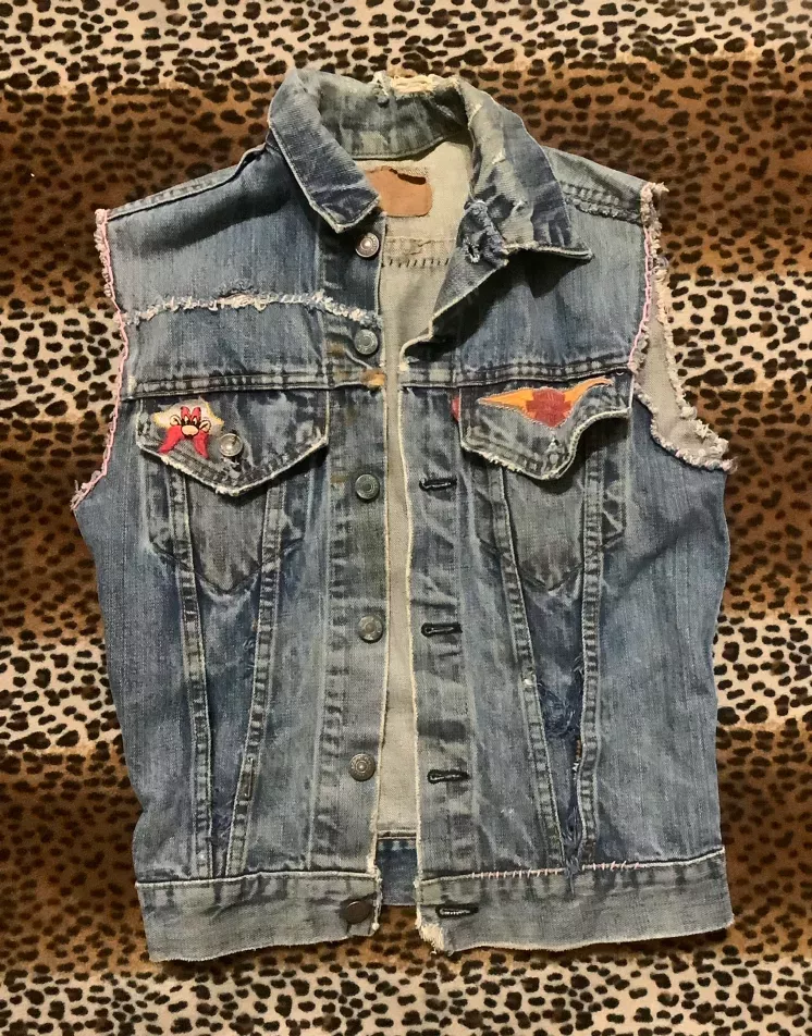Vintage cut-OFF DiY Biker Vest