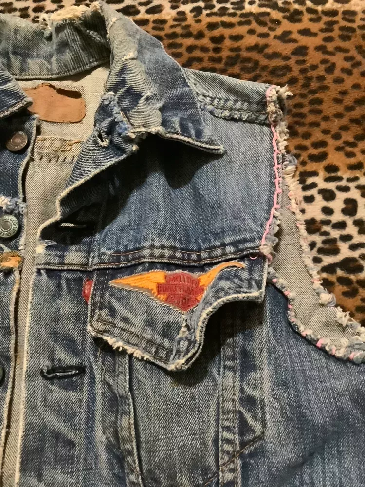 Vintage cut-OFF DiY Biker Vest
