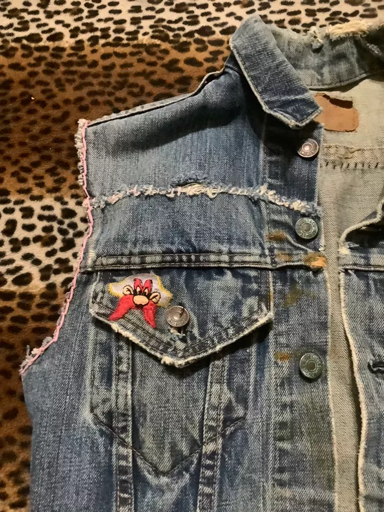 Vintage cut-OFF DiY Biker Vest