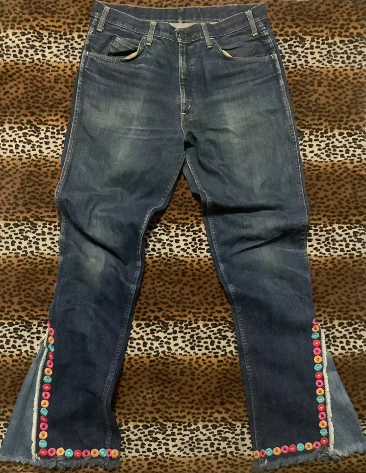 Vintage Orange TaBBy Hippie DiY Jeans