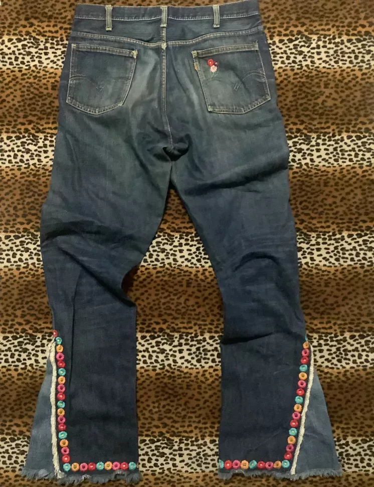 Vintage Orange TaBBy Hippie DiY Jeans