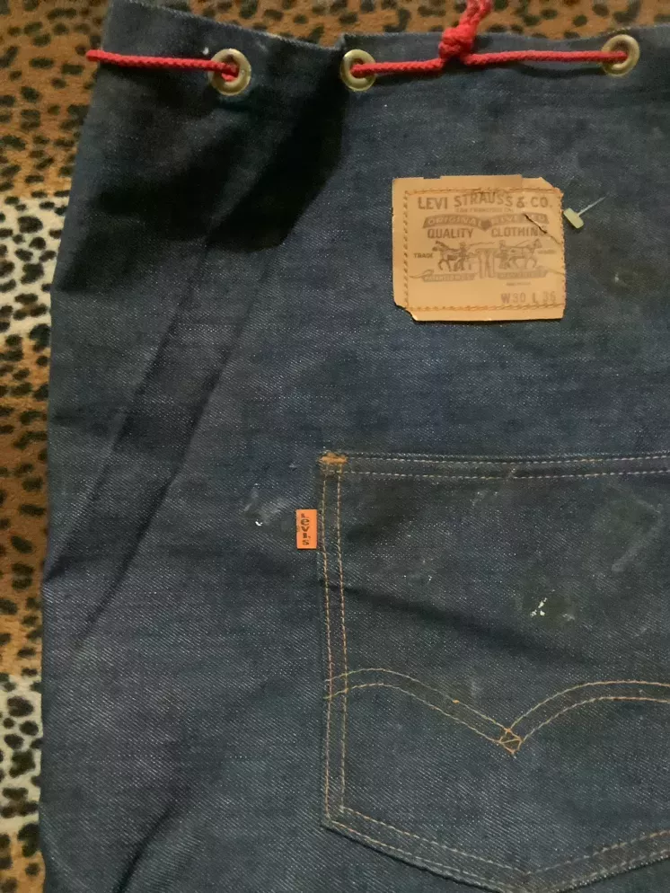 Vintage LEvi’s Orange Tabby Cinch Sack Bag