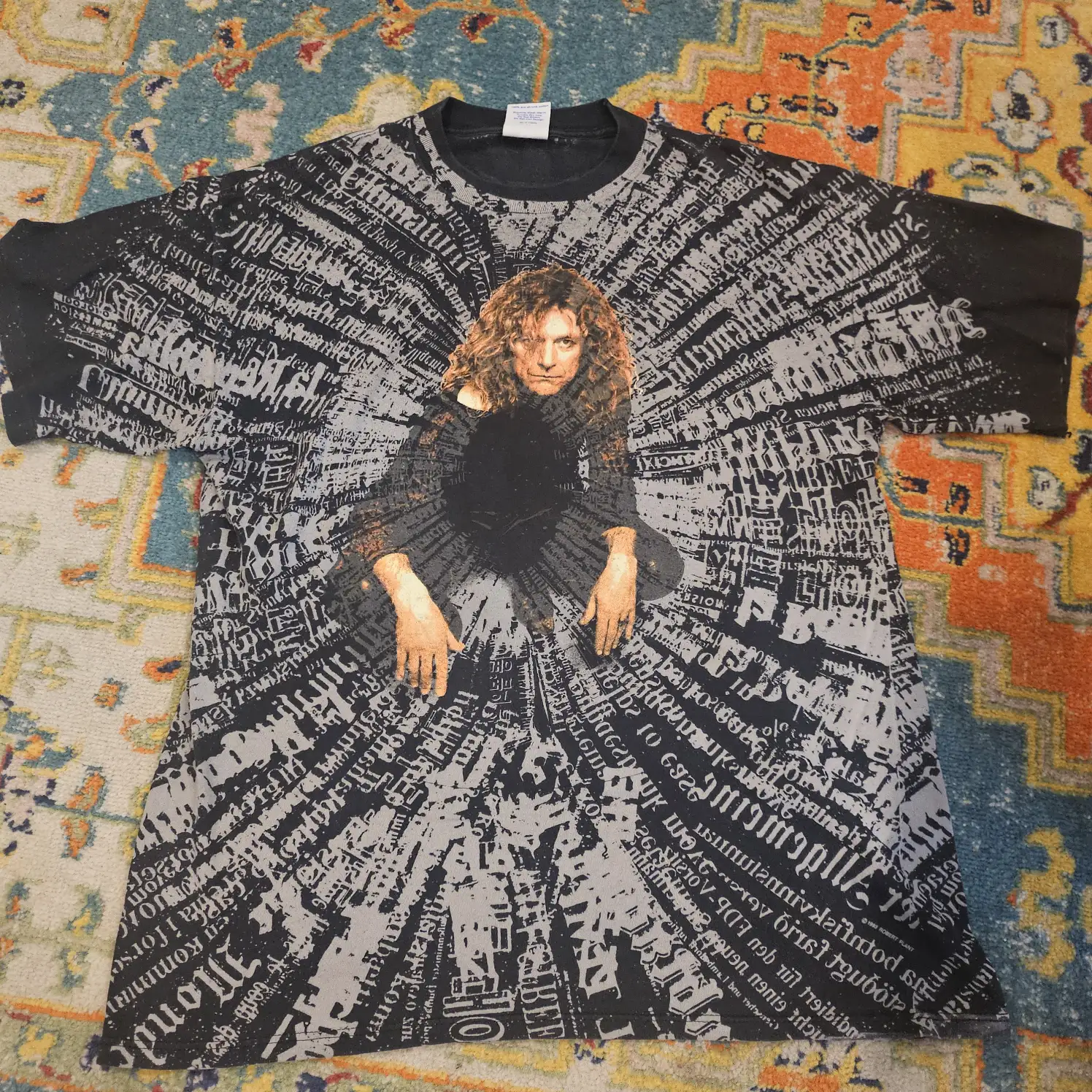 Vintage Robert Plant 1993 Concert T-Shirt Sz XL AOP