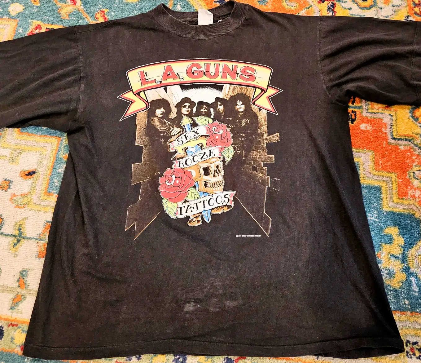 LA Guns 80s Vintage Band Tee Size Large