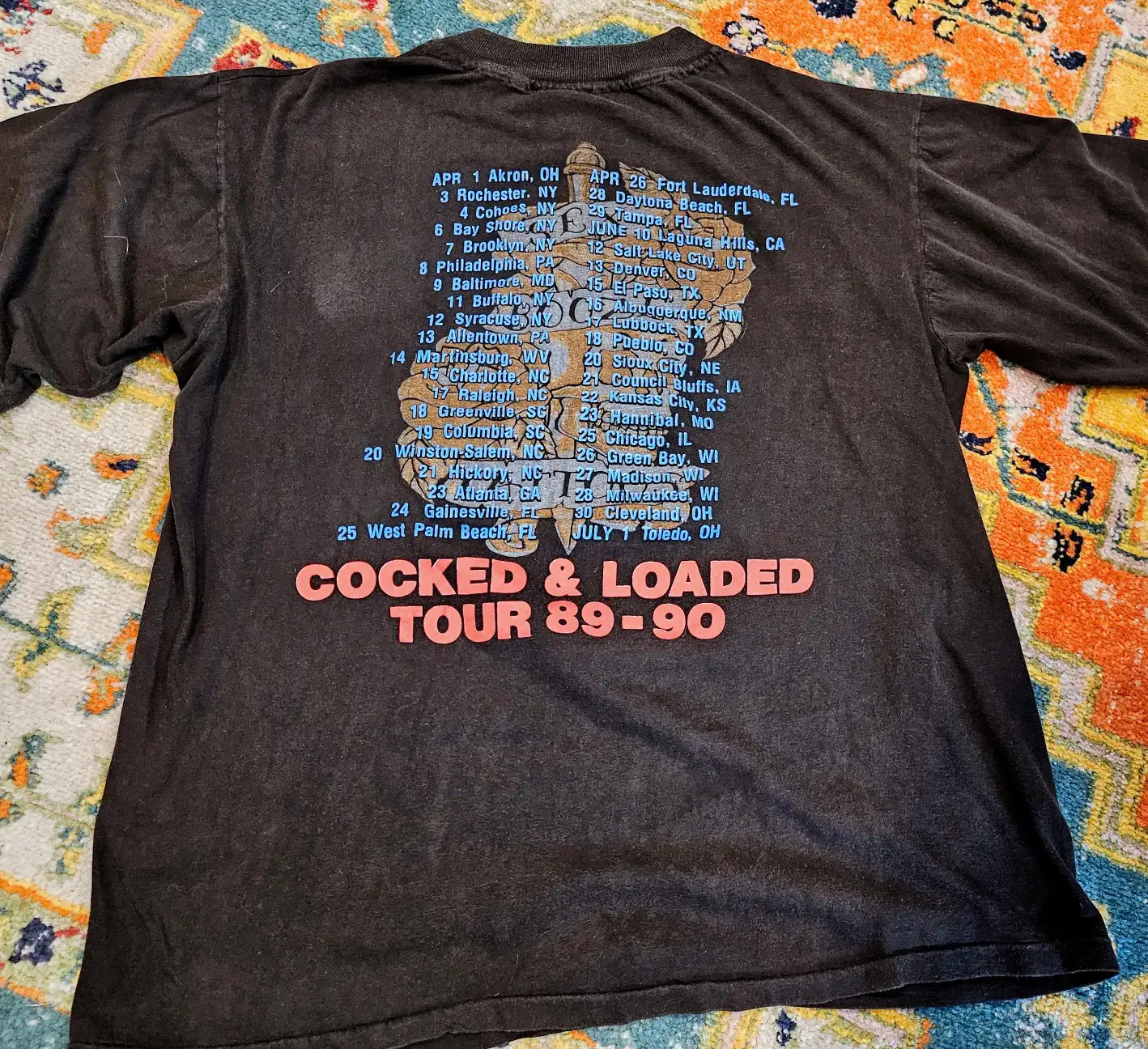 LA Guns 80s Vintage Band Tee Size Large