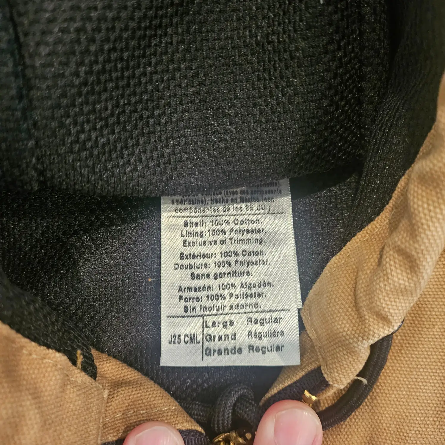 Carhartt Sandstone Active Jacket J25 CML SZ Large NEW!!