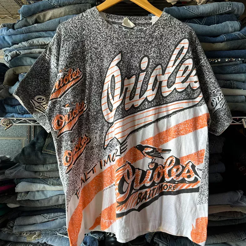 Vintage Orioles All-Over Print T-Shirt
