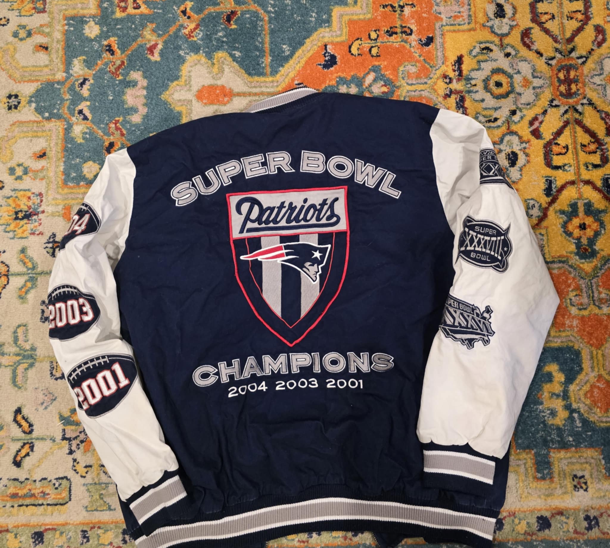 2003 Vintage Patriots Super Bowl Jacket Sz Large
