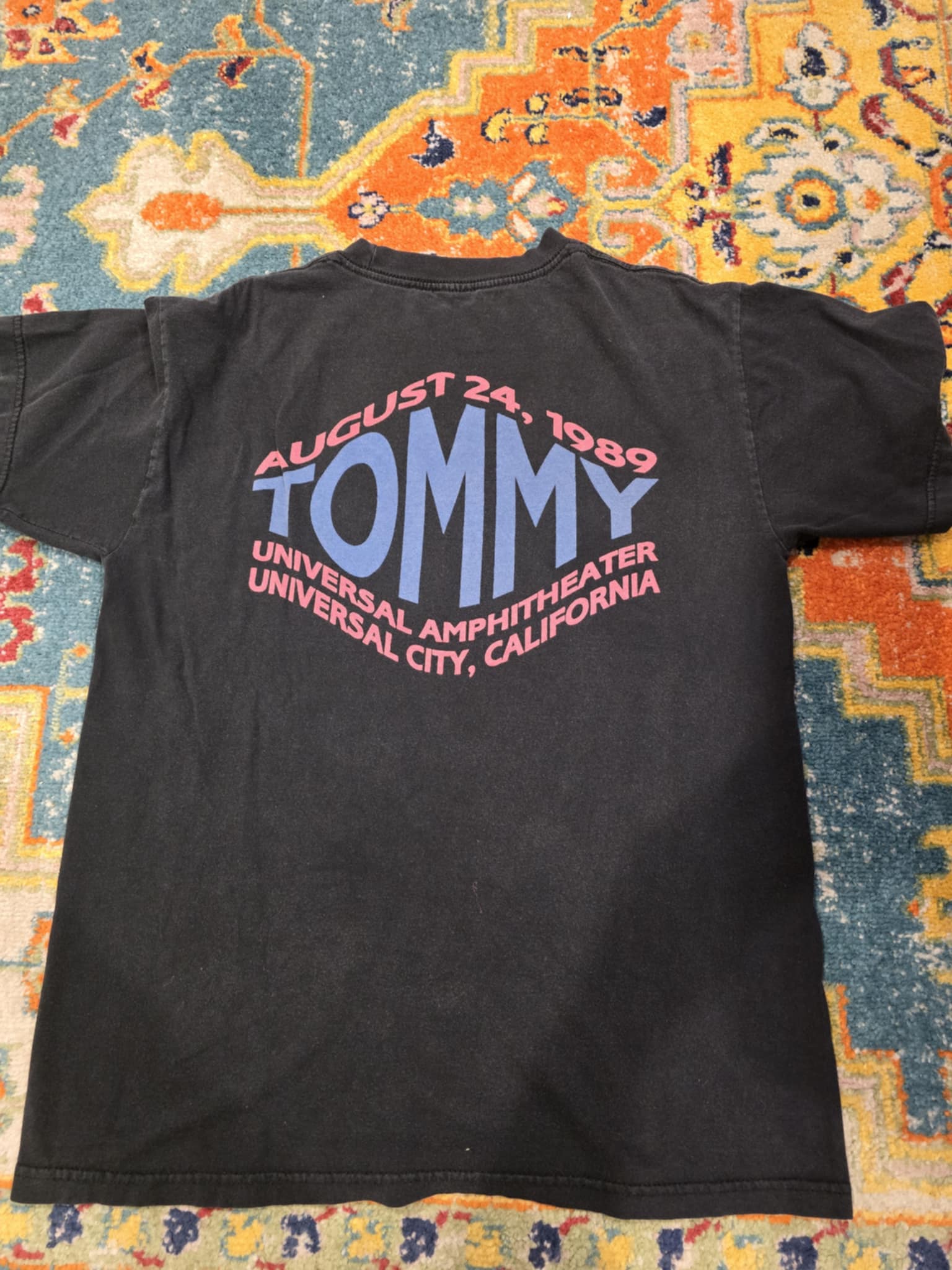 Vintage Tommy Celebrating 25 Years Black Tee Sz Large