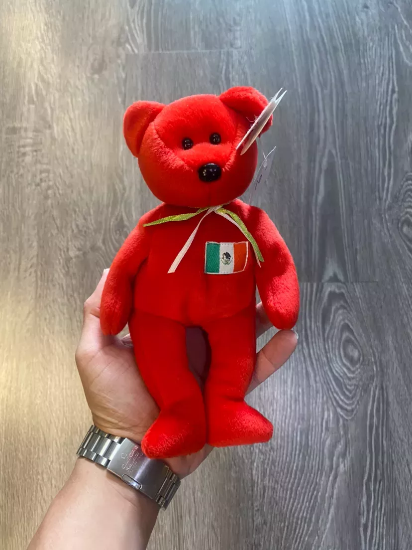 Ty Beanie Baby Bear Oso Mexico - Collectible Plush Bear