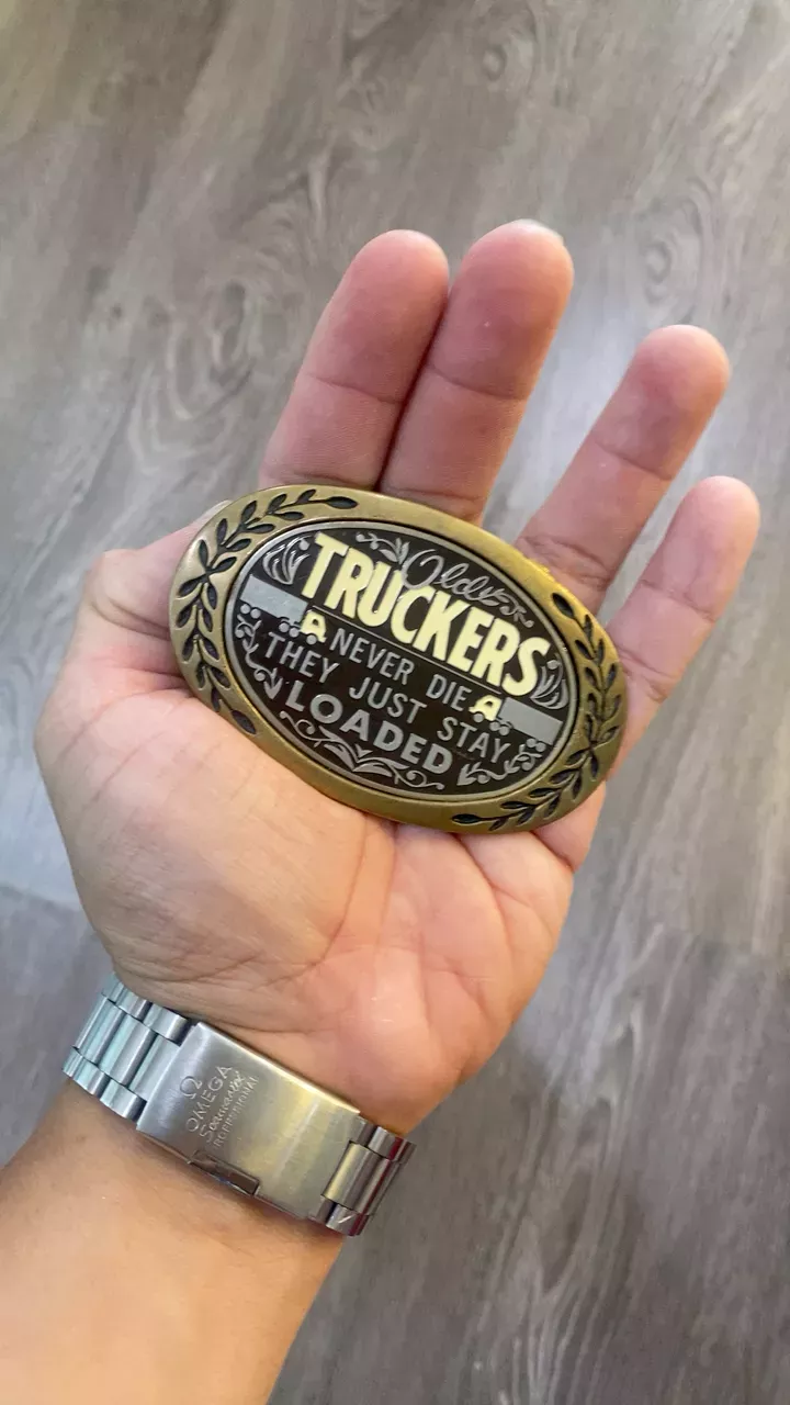 Truckers Never Die Belt Buckle