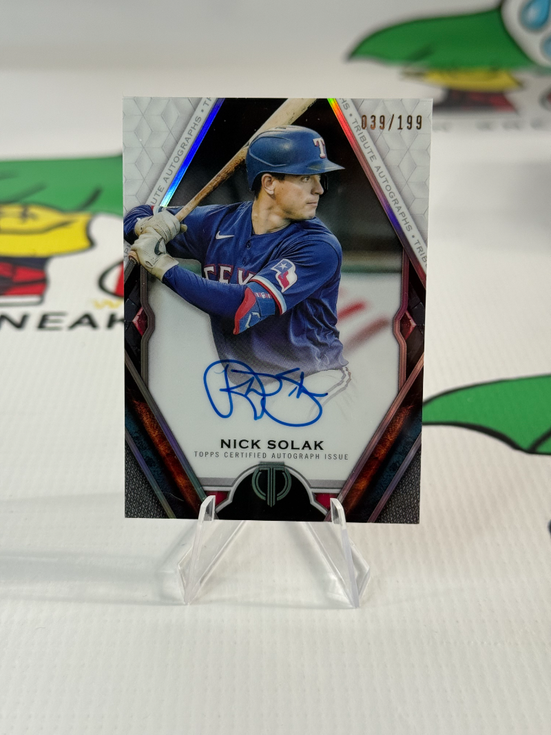 Nick Solak 2021 Topps Tribute On Card Auto /199