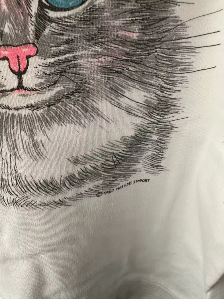Vintage 80s Kitty Crewneck Sweatshirt