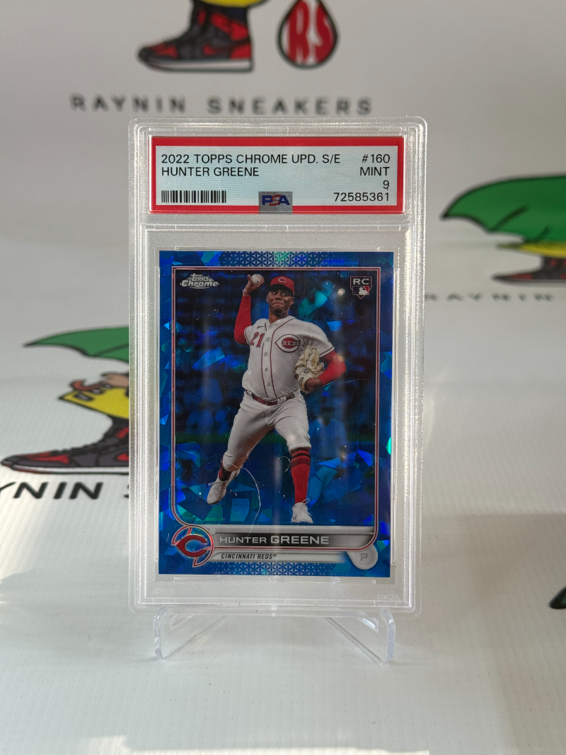 Hunter Greene 2022 Topps Chrome Sapphire Update Rookie PSA 9