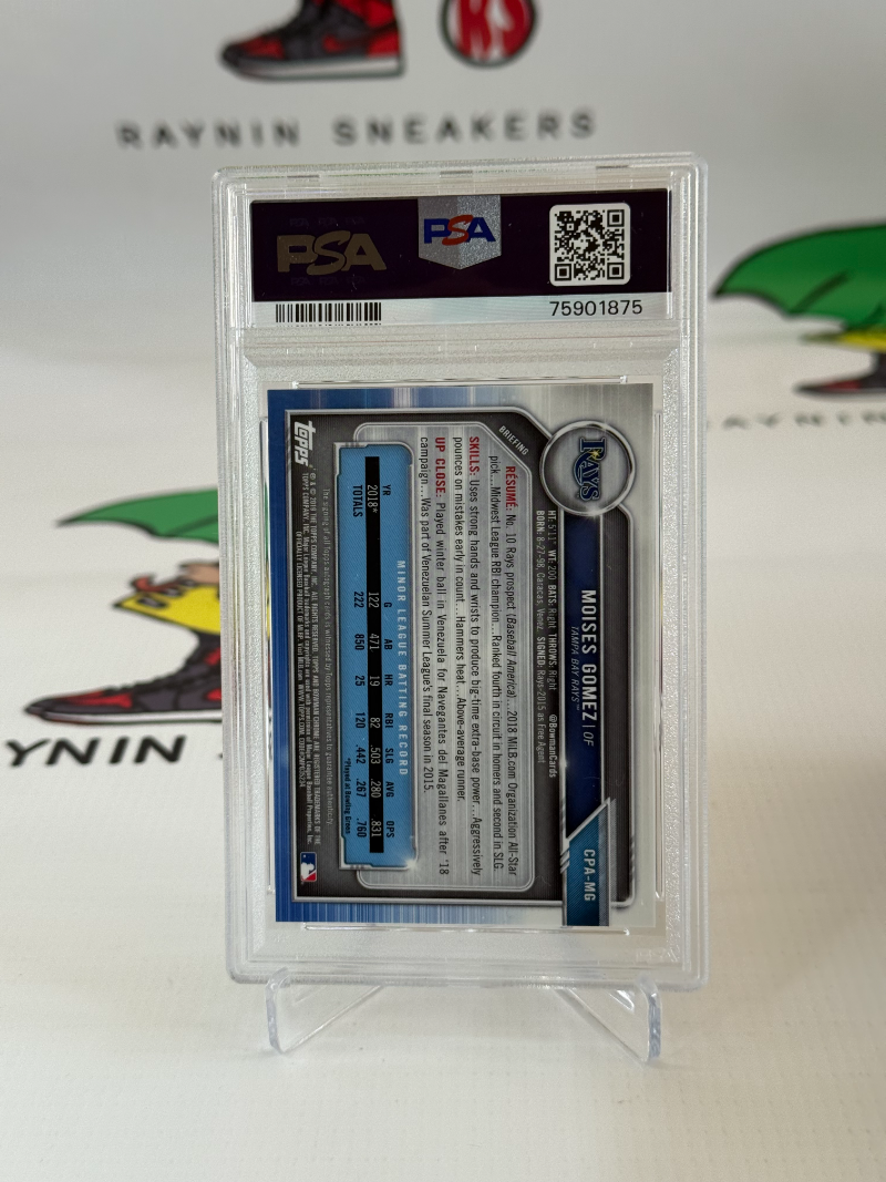 Moises Gomez 2019 Bowman Chrome 1st Bowman Auto PSA 10