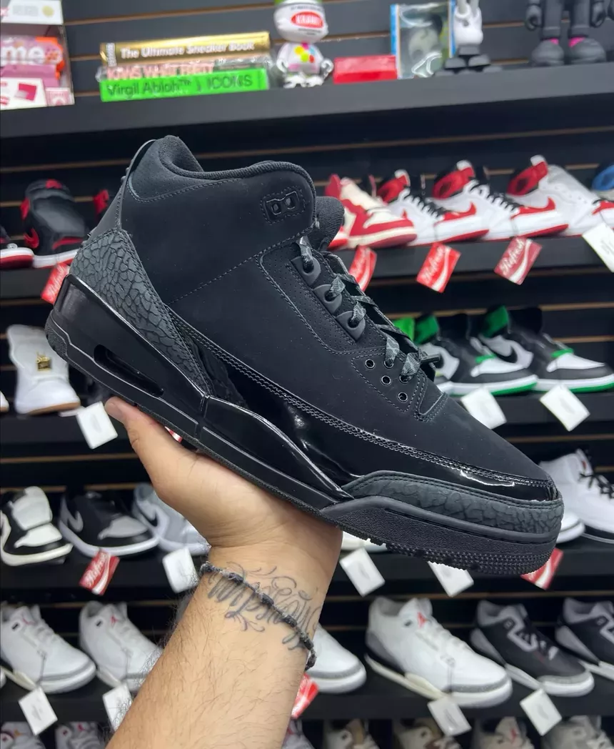 Air Jordan 3 Black Cat Size 15