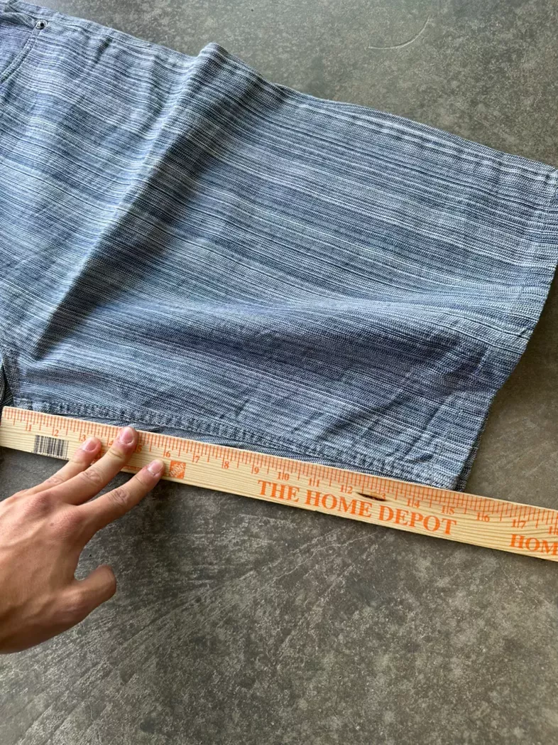 Striped Denim Jean Shorts