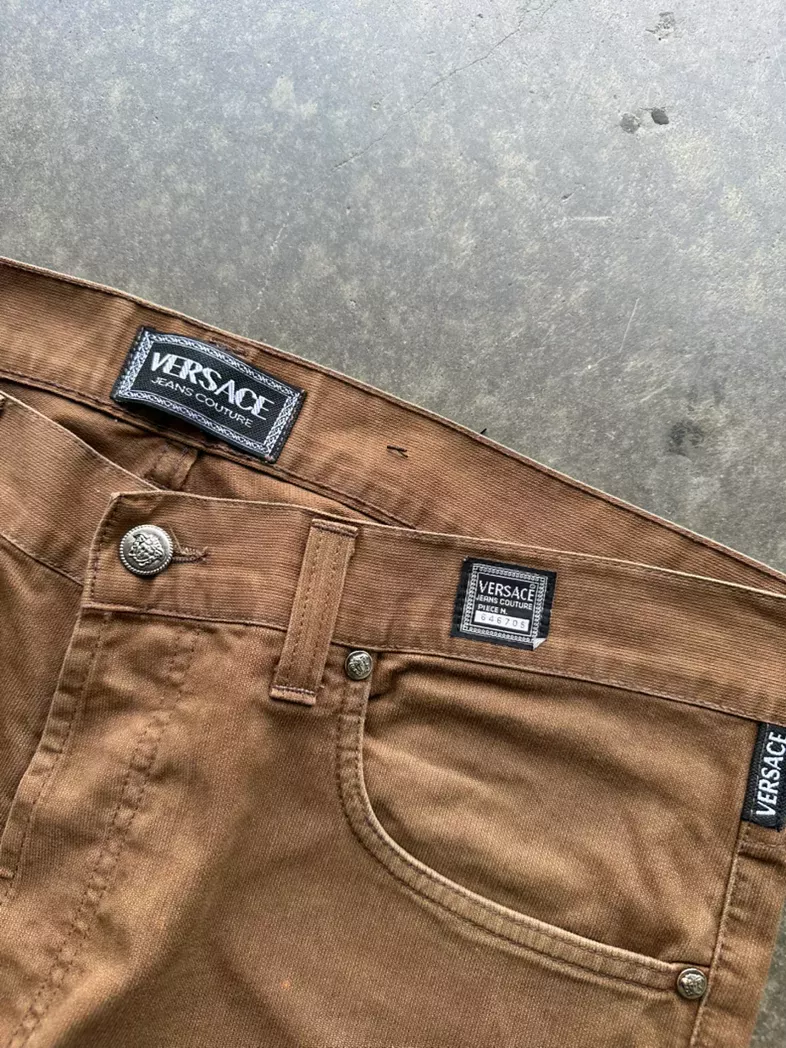 Versace Brown Denim Trousers