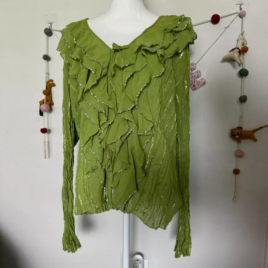 Emerald Isle Ruffled Blouse
