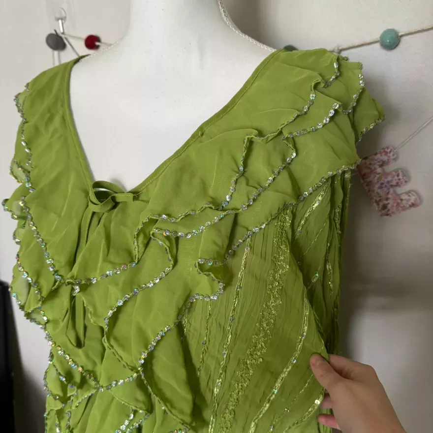 Emerald Isle Ruffled Blouse