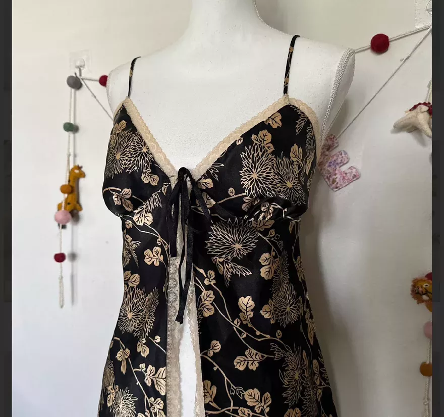 Floral Lace Trim Lingerie Set