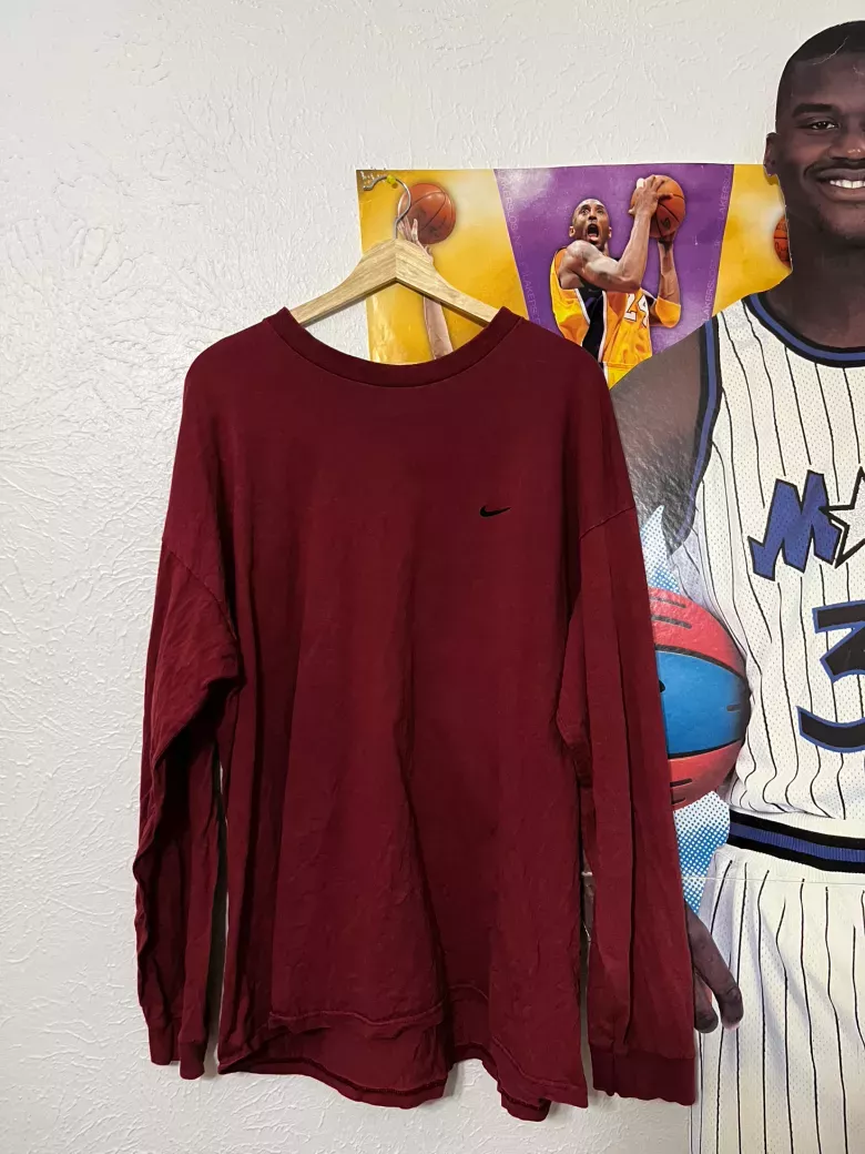 Nike Burgundy Long Sleeve Tee