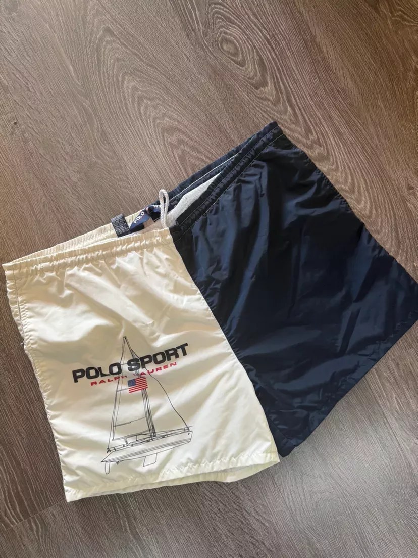 Polo Sport Colorblock Swim Trunks Sz Large