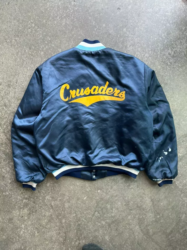 Vintage Varsity Football Satin Jacket