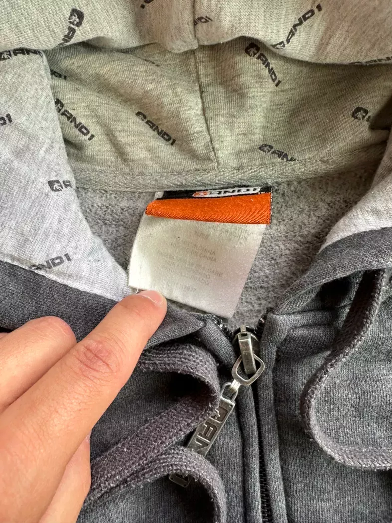 Vintage AND1 Basketball Zip-Up Hoodie
