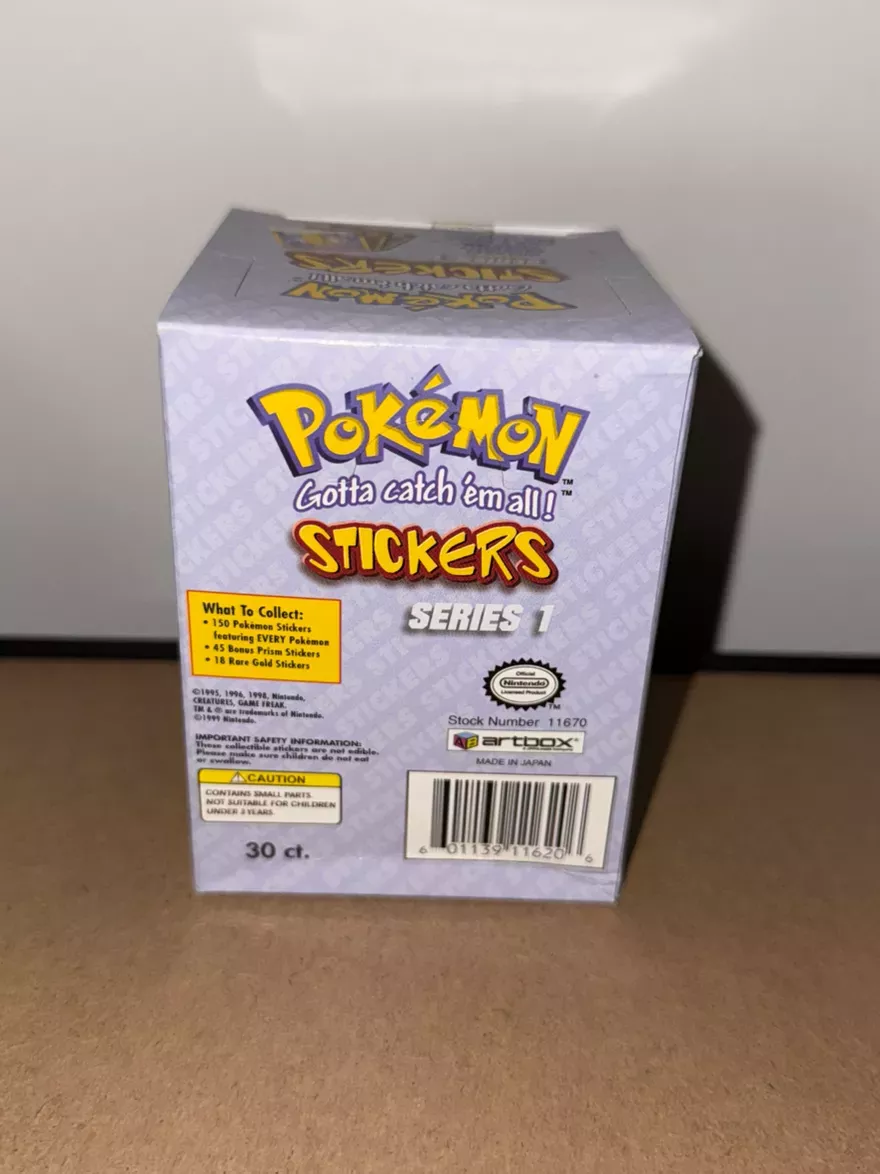 1999 Vintage Pokemon Stickers Series 1 art box