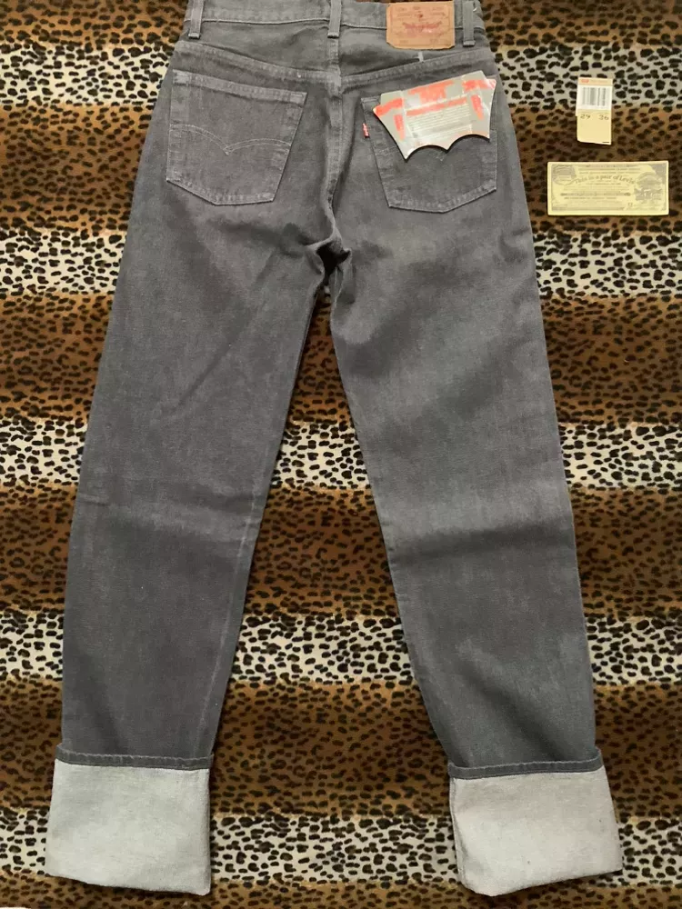 Vintage 80s Gray DeaD☠️Stock Levi's 501 Jeans