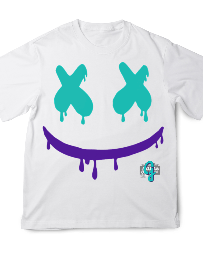 Jordan 5 Grape Crazy Face - Original Jawns - White T-Shirt