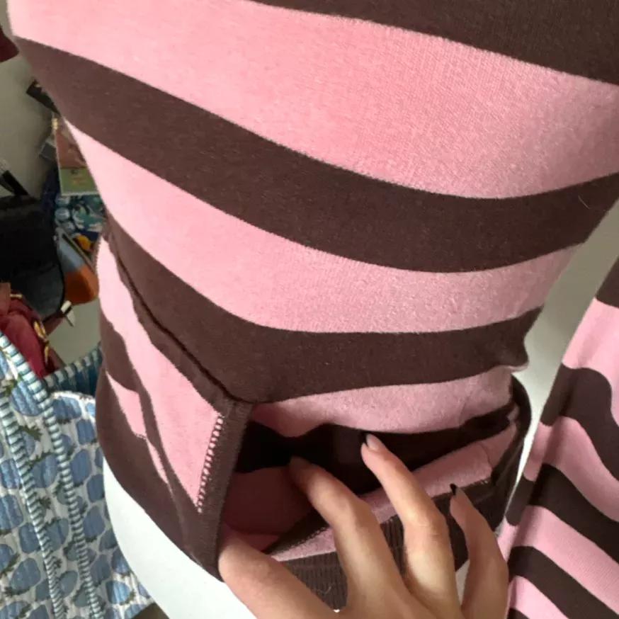Pink Striped Off-Shoulder Top