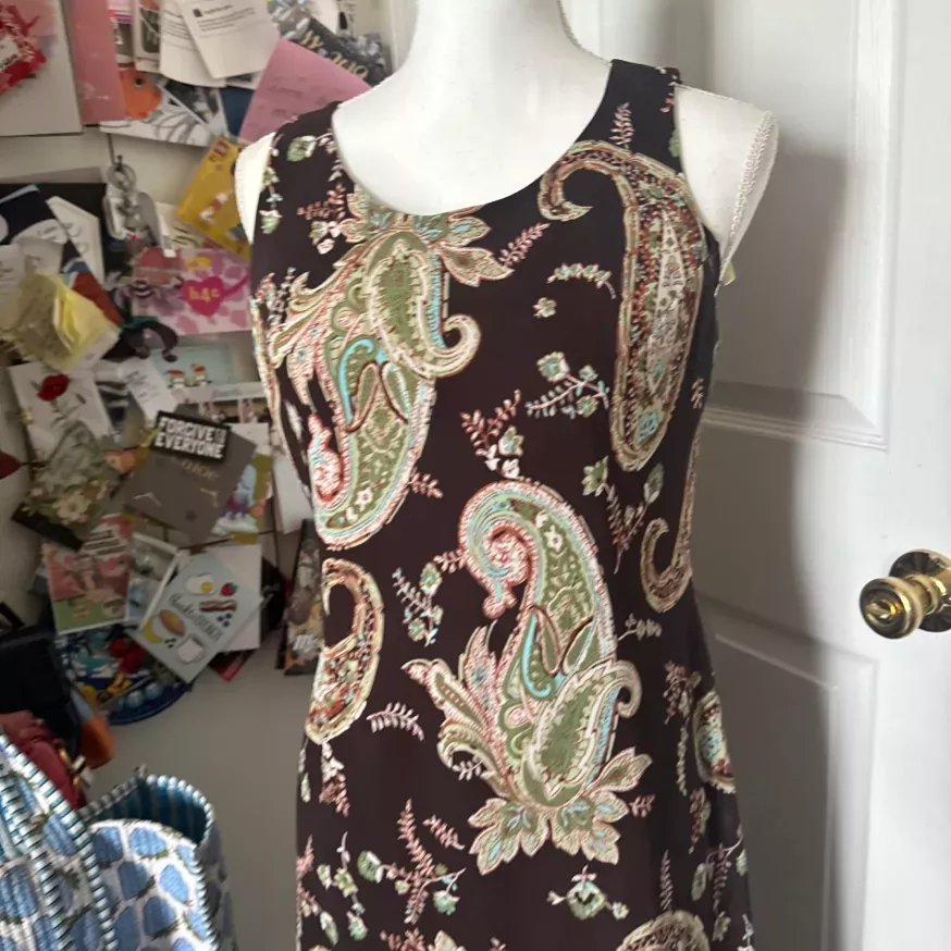 Vintage Paisley Maxi Dress