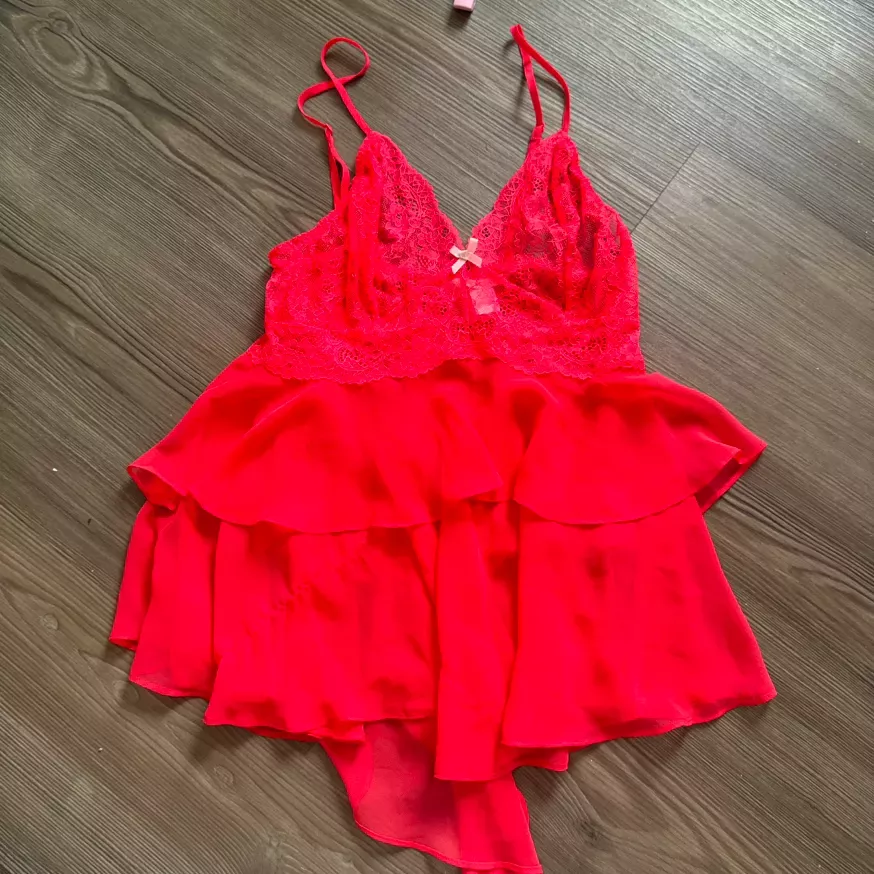 Crimson Lace Babydoll Lingerie